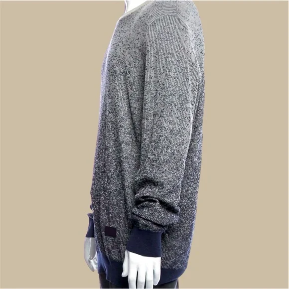 NEW LOUIS VUITTON Gradient Knit Cotton Blue Gray Sweater Size XXL - Picture 2 of 11